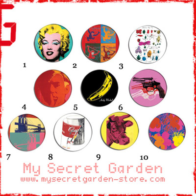 Andy Warhol - Pop Art Pinback Button Badge Set 2a or 2b ( or Hair Ties / 4.4 cm Badge / Magnet / Keychain Set ) Andy Warhol - Pop Art Pinback Button Badge Set 2a or 2b ( or Hair Ties / 4.4 cm Badge / Magnet / Keychain Set )
